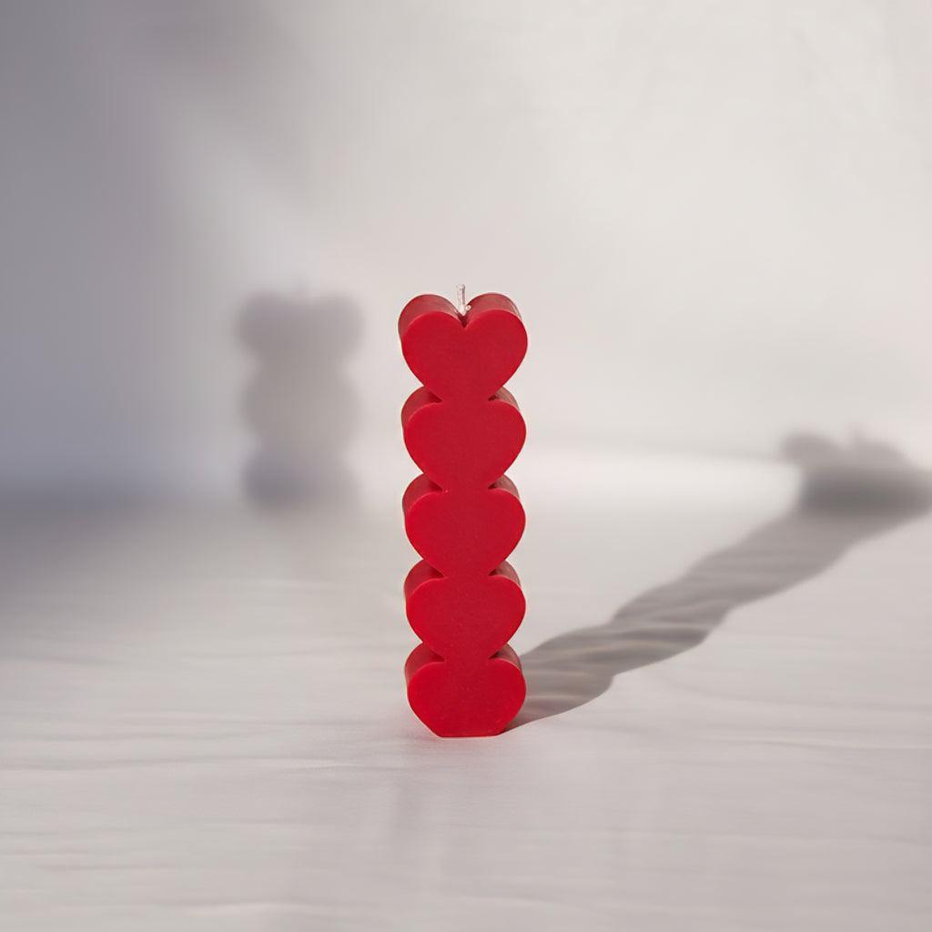 Heart Pillar Candle