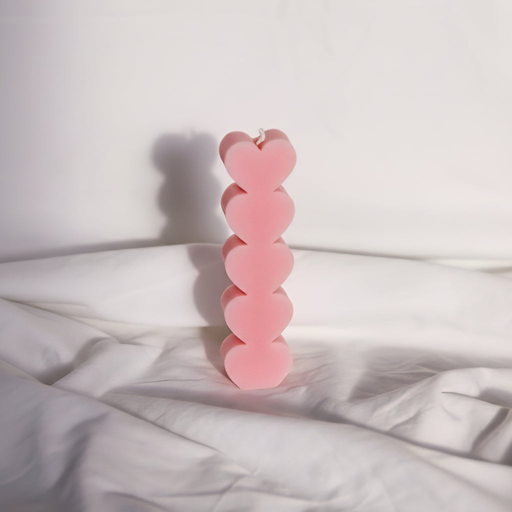 Heart Pillar Candle