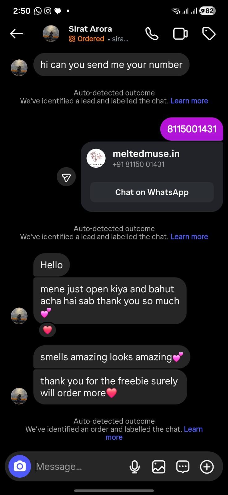 Customer testimonial