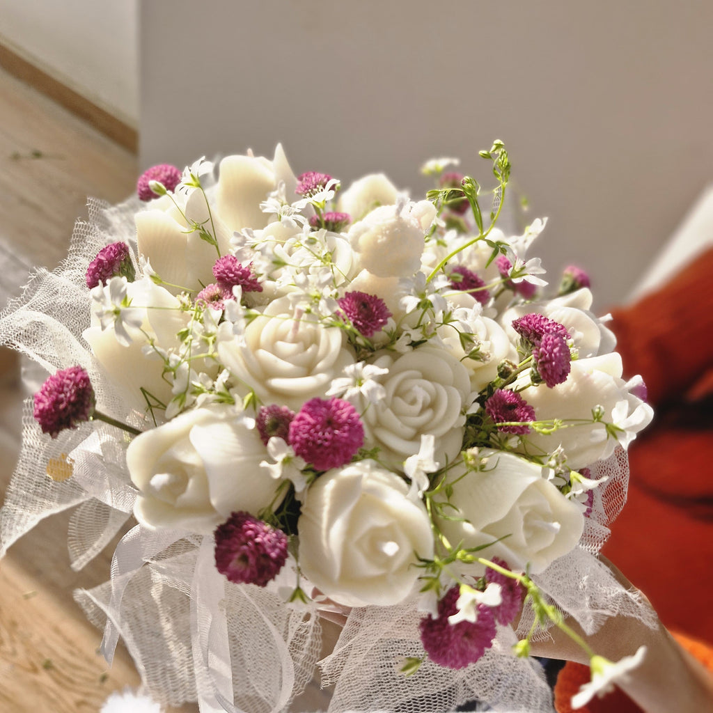 15+ candle bouquet (white)