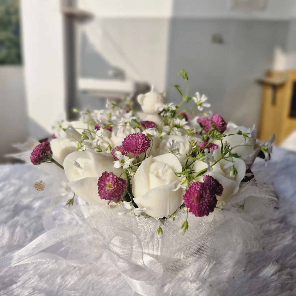 15+ candle bouquet (white)
