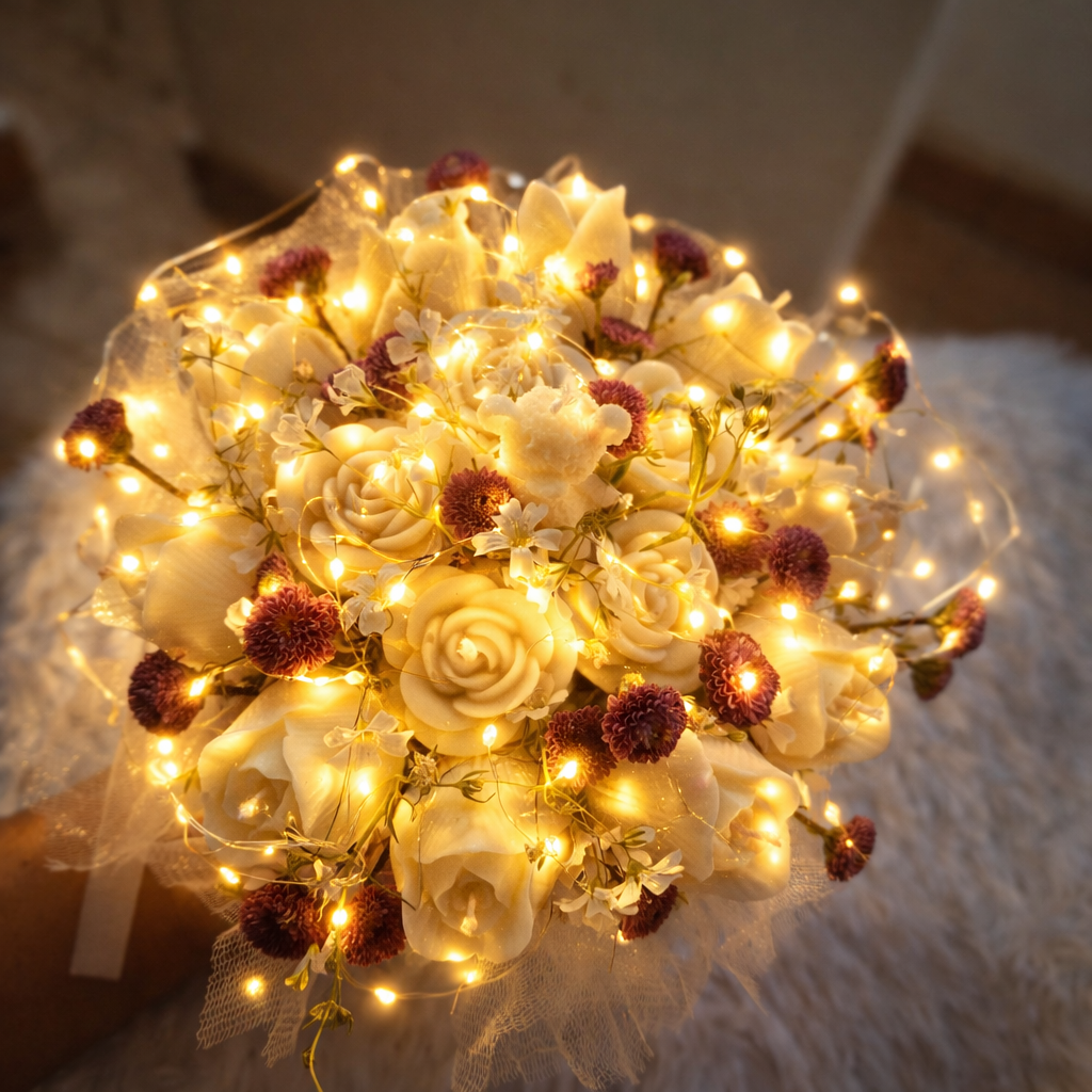 15+ candle bouquet (white)