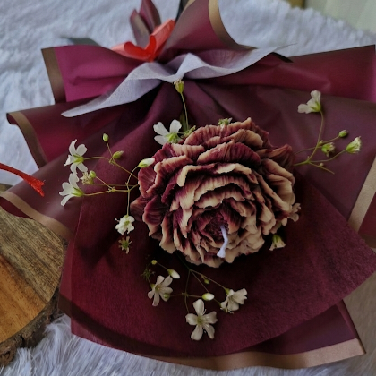 Peony bouquet Candle