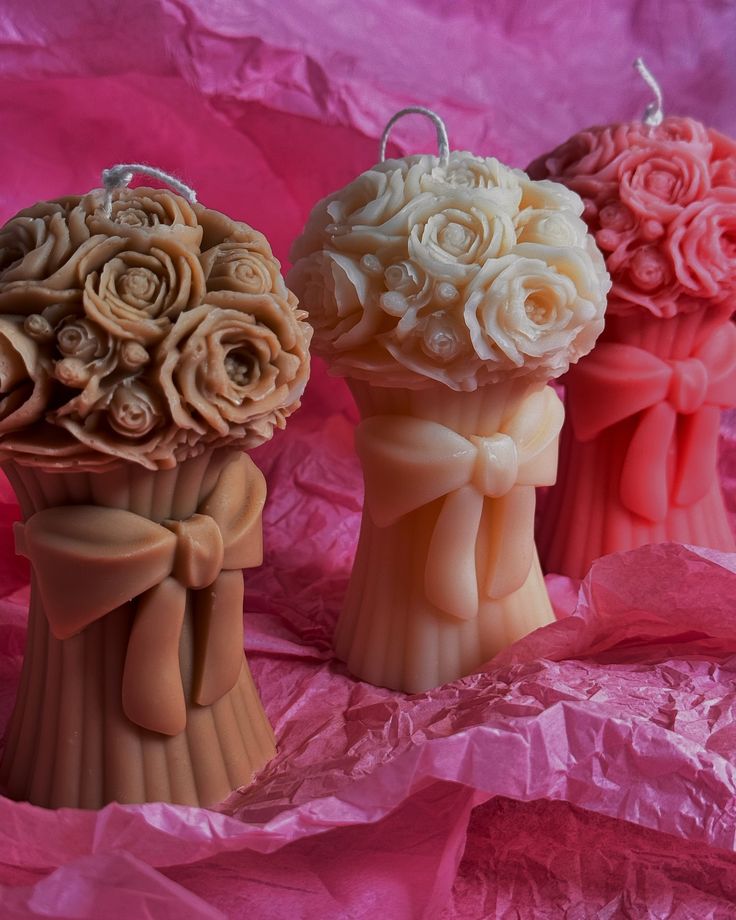 Bouquet flower candle